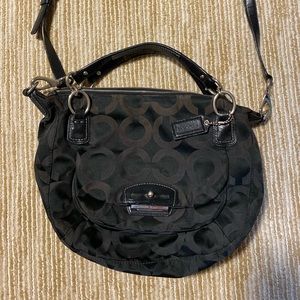 Black Coach purse with strap variation.
